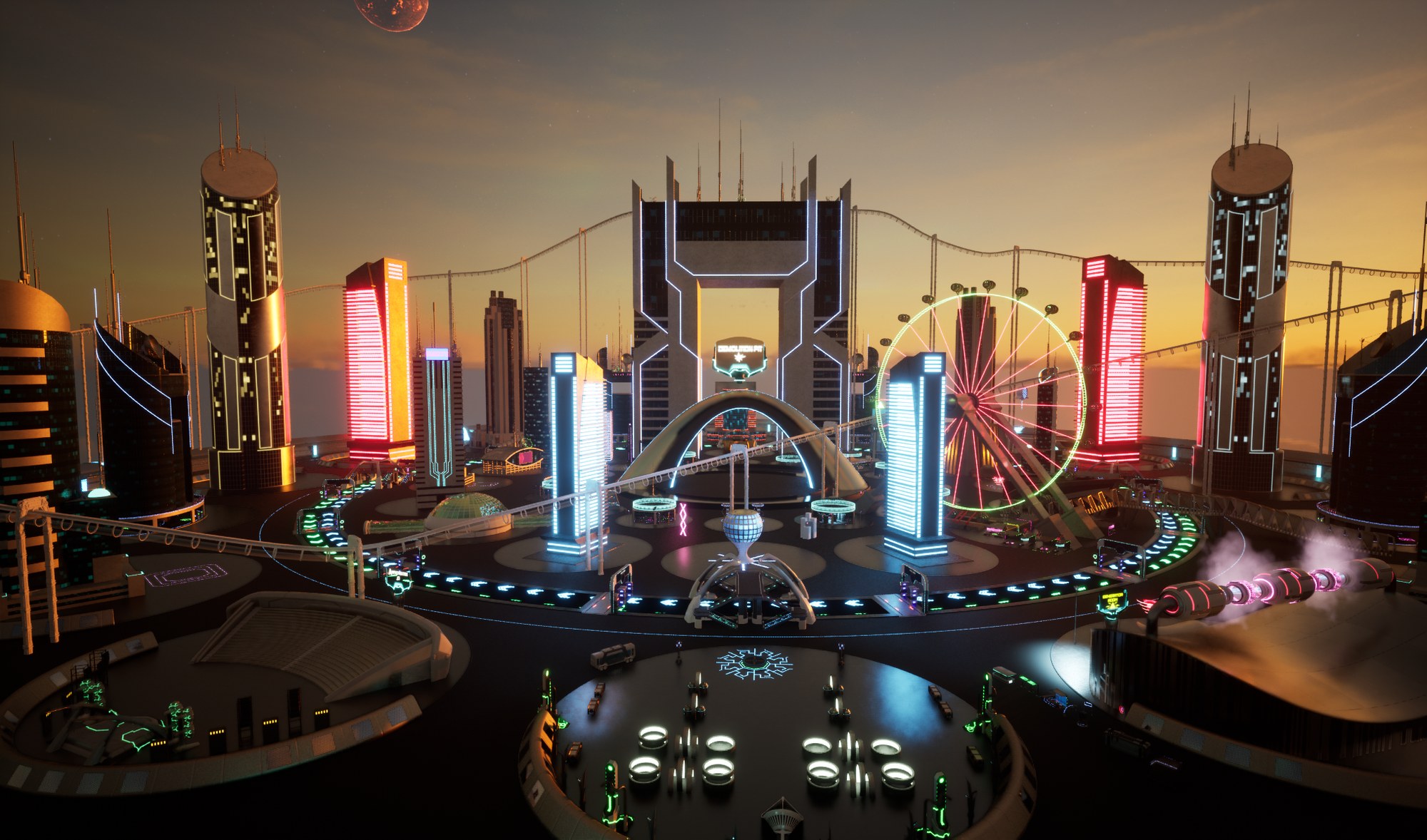 Neon Amusement Park